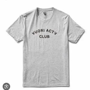 Vuori Light Gray 'Vuori Activ Club' Graphic Short Sleeve Tee - Men's